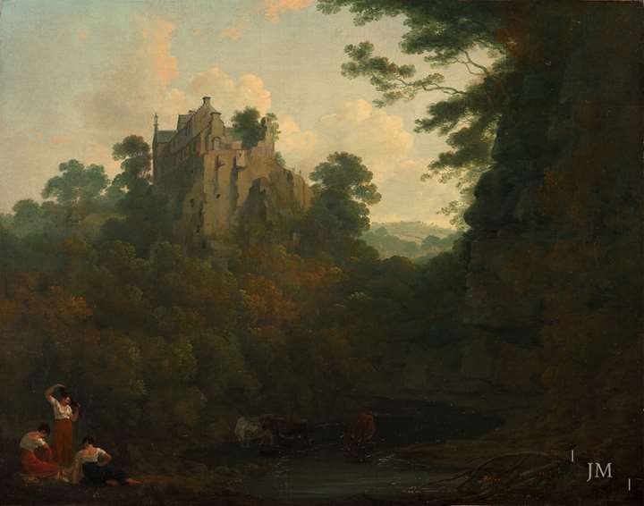 View of Hawthornden Castle on the River North Esk, Midlothian, Scotland